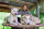EN jente med to hunder hos Sirdal Huskyfarm